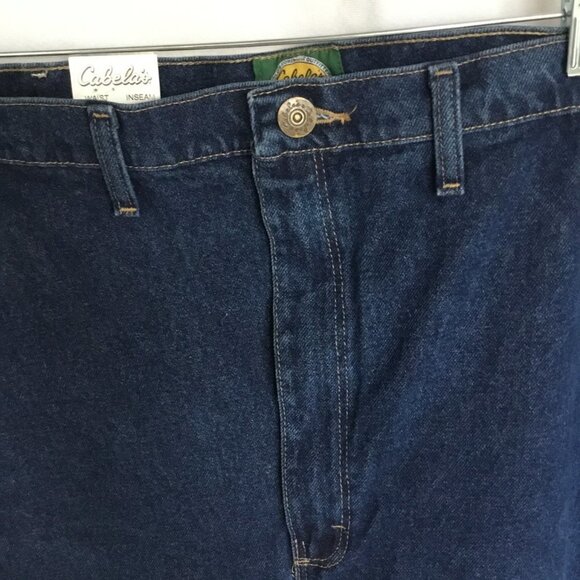 NWT Cabela's Men's Rough Neck Jeans Relaxed Fit Size 50-30 in Dark Wash Workwear - Picture 9 of 11